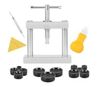 Sxmrmnx Kit d'outils pour boîtier de boîtier avec 12 formes de presse à verre de montre pour fermer les capuchons