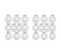 Sxmrmnx Lot de 20 clips magnétiques pour chapeau de golf - Pour de golf, chapeaux, casquettes, ceintures de visière, argent