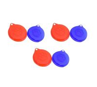 Sxmrmnx Lot de 6 couvercles alimentaires réutilisables pour animaux de compagnie avec impression - Boîtes fraîches en plastique - Couleur aléatoire