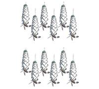 Sxmrmnx Paquet de 12 Réflecteurs en Spirale Répulsifs Contre Les Oiseaux Spinner en Mylar Argenté, Dispositif de Dissuasion Réfléchissant pour Les Oiseaux Suspendu Décoratif de Jardin