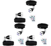 Sxmrmnx Projecteur sans LumièRes D'Accent à Piles, Projecteurs à LED à Intensité Variable avec Applique Murale Rotative à Distance (Paquet de 6)