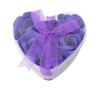 Sxmrmnx Tranche de Savon en Forme de Petale de Rose avec Une Boite de Coeur