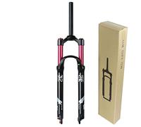 SXNFSX Fourches à Suspension VTT 26, 27,5 et 29 Pouces, Alliage d'aluminium ultraléger, Tube Droit de 1-1/8", Fourche de Direction à Rebond pneumatique, débattement réglable de 120 mm