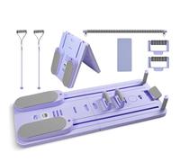 Sxnmmweu Planche de Pilates multifonction pliable pour la maison, avec réformateur de pilates, bande de résistance et divers accessoires, idéal pour l'entraînement de tout le corps