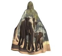 SXOOGE Costume d'éléphant unisexe pour cosplay, Halloween, cape à capuche pour fête, robe d'uniforme pleine longueur