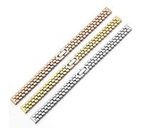 SXOPU Bracelet en Acier Inoxydable Bracelet en Or Bracelet de Remplacement Matrice Cadran Dames Bracelet de Mode Dames Sangle (Color : Silver, Size : 8mm)