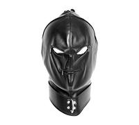 SXOVO Capot de tête Cuir BDSM Foreplay Flirt Bondage Hood Masque avec Fermeture éclair Esclaves Et Maîtres Cosplay Jouets érotiques pour Femmes Hommes Couples