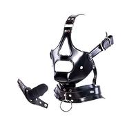 SXOVO SM Capot de tête avec Bouche Bâillon Capot de tête Bondage à Capuche en Cuir Réglable Jouets Sexuels Esclaves Fétichistes érotiques pour Couples