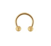 SXQCKJ Anneau de Septum À Boule, Barre Circulaire Twister- Piercing Tragus, Piercing Nez Fer À Cheval, Bijou Corps Tendance(Gold C,1.2 * 6+3mm)