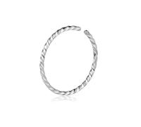 SXQCKJ Boucle D'oreille de Nez en Acier, Faux Piercing, Anneau de Nez À Clip, Bijou Tendance pour Femmes et Hommes(Silver)