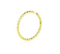 SXQCKJ Boucle D'oreille de Nez en Acier, Faux Piercing, Anneau de Nez À Clip, Bijou Tendance pour Femmes et Hommes(Gold)