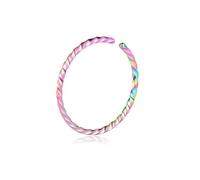 SXQCKJ Boucle D'oreille de Nez en Acier, Faux Piercing, Anneau de Nez À Clip, Bijou Tendance pour Femmes et Hommes(Colored)