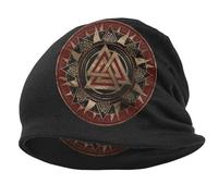 SXQCKJ Chapeau Bonnet du Mythe Nordique, Tatouage Viking Valknut Imprimé en 3D Bonnet Élastique Doux, Cadeau Chaud d'hiver pour Les Hommes et Les Femmes(Color:Valknut C)