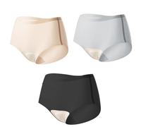 SXQCKJ Lot De 3 Strings Invisibles Anti-Transpiration pour Femme, Taille Haute, sans Coutures, Effet Camel Toe(Mixed Color 3,M)