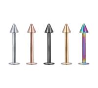 SXQCKJ Piercings en Acier Chirurgical pour Nez, Septum Sourcils Lèvres Tragus L'hélix Labret, la Barre Cône(Silver cone,1.2 * 10+3mm)