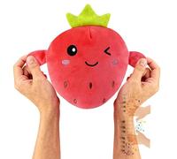 SXQCKJ Poupée Interactive à Capteur Musical, Peluche en Forme de Fruit à Interaction Joyeuse Sensible au Toucher avec Sons Riches, 3 Modes, Peluche à Battement de Capteur de Fruit(Red)