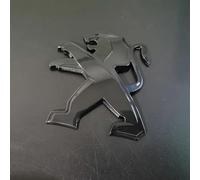 SXQDL Emblème pour Peugeot RCZ,ABS Badge Autocollant 3D Remplacement Emblèmes Auto Avant et Arrière Capot De Voiture Tronc Logo l'emblème du Capot Voiture Accessoires,Black-Logo