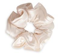 SXQLYH Chouchou à cheveux en satin nacré pour femme, élastique tridimensionnel, doux, élastique, pour queue de cheval, pour femme, cheveux longs et épais (beige)