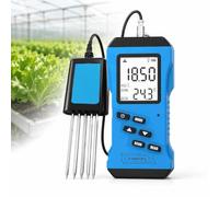 SXQYCH Hydromètre De Sol Numérique, Testeur Npk Ph EC, Analyseur Fertilité | Réponse Rapide 5s, Écran LCD Rétroéclairage 3", IP68, pour Jardin, Ferme & Pelouse
