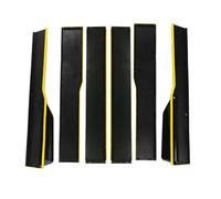 SXRegalium Extensions de Jupes latérales de Voiture de 2,2 m, aileron Universel Compatible avec Le kit carrosserie Ford Mustang Focus RS St Fiesta Mondeo (Jaune)