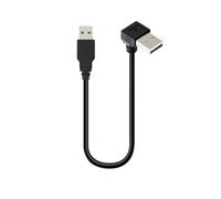 SXRQ Câble flexible USB 2.0 mâle vers mâle 25 cm pour économiser de l'espace USB Cordon d'angle droit adapté pour une installation peu encombrante vers le câble de liaison