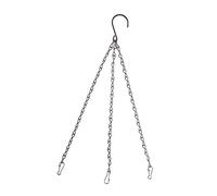 SXRQ Chaîne de pot de fleurs à 3 points en métal à suspendre, accessoire pour jardin, cour, organisateur de plantes, grand pot de fleurs d'extérieur