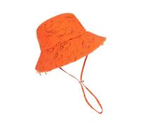 SXRQ Chapeau de pêcheur élégant en tissu polyester avec mentonnière réglable à large bord, protection solaire, chapeau de soleil coupe-vent avec mentonnière