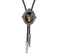 SXRQ Cravate bolo pour homme - Cravate occidentale en alliage avec boucle d'élan - Cravate bolo pour chemise, pull - Cravate décorative pour cowboy - Cravates pour collier western, élan., taille