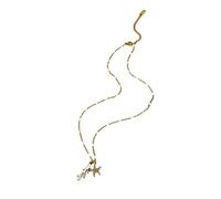 SXRQ Élégant collier contemporain en forme d'étoile de mer et de conque, conçu avec des coquillages inspirés pour les fêtes, taille unique, Comme décrit, Comme décrit.
