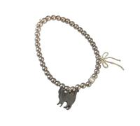 SXRQ Élégant pendentif en perles réglable pour poignet - Tendance - Extensible - Avec nœud délicat, taille unique, Comme décrit