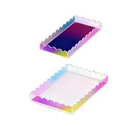 SXRQ Élégant plateau de salle de bain en acrylique pour parfums et cosmétiques, organiseurs de cosmétiques de salle de bain