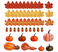 SXRQ Ensemble d'accents citrouille et érable | Ornements saisonniers pour couches de chemin de table, compagnons de couronne, zones photo de récolte