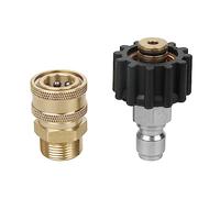 SXRQ Ensemble d'adaptateurs M22 pour nettoyeur haute pression 14/15 mm vers 3/8" - Raccord rapide - Kit de filetage en métal