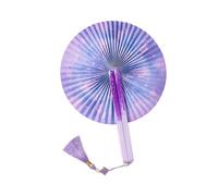 SXRQ Éventails pliables ronds pour intérieur et extérieur, événements de voyage et décoration d'intérieur, ventilateur de refroidissement en plastique + papier