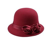 SXRQ Fedoras Chapeau pour cosplay, fête de camélia élégant fleur de camélia adulte carnaval fête Charleston Accessoires Fleur Cloche Chapeau