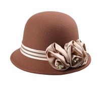 SXRQ Fedoras Chapeau pour cosplay, fête de camélia élégant fleur de camélia adulte carnaval fête Charleston Accessoires Fleur Cloche Chapeau