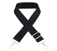 SXRQ Longueur de la sangle de sac réglable : 75 à 145 cm - Largeur d'épaule en toile - Accessoires réglables - Couleur unie - Large ceinture de rechange en toile, Noir , Light gold buckle