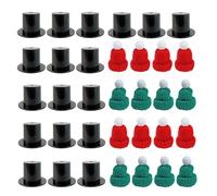 SXRQ Lot de 32 décorations miniatures en tricot Père Noël et hauts pour décorations de Noël et cadeaux de Noël Poupée de Noël