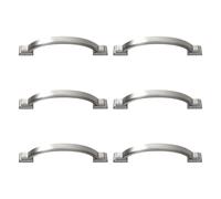 SXRQ Lot de 6 poignées de placard élégantes antirouille à installation rapide pour armoires de chambre à coucher, tiroirs de commode, pas de poignées de placard