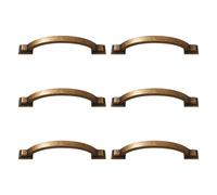 SXRQ Lot de 6 poignées de placard élégantes antirouille à installation rapide pour armoires de chambre à coucher, tiroirs de commode, pas de poignées de placard