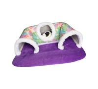 SXRQ Nichoirs chauds en coton lavable en machine avec housse amovible pour petits animaux pour l'hiver confortable et amovible en forme de U