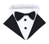 SXRQ Serviette de salive pour animaux de compagnie avec costume occidental, collier élégant, jolis chiens, chats, colliers colorés pour petits chiens, chats, animaux de compagnie, mariage absorbant