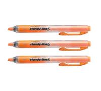 Pentel Surligneur Handy Line S pointe biseautée rétractable - 4 mm - Orange