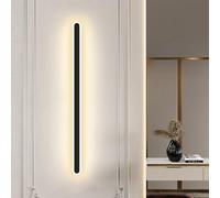 SXSaelciun Applique Murale LED d'intérieur, élégante, Ovale, en Acrylique Noir, pour Cuisine, Chambre, Couloir, escalier, Balcon (150 cm, lumière Naturelle)