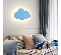 SXSaelciun Applique Murale LED intérieure à Piles pour Enfants, à intensité Variable, avec télécommande, Alimentation USB et contrôle Tactile, idéale pour la Chambre d'enfant (Bleu).