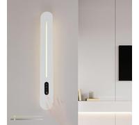 SXSaelciun Appliques murales LED d'intérieur avec Commande Tactile, 3 Couleurs, intensité Variable, Ruban Long en Aluminium, Lampe Murale Moderne et raffinée avec intérieur en Acrylique pour