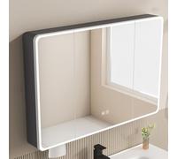 SXSaelciun Armoire éclairée avec éclairage LED 360°, Bouton Tactile Intelligent, Design rectangulaire Haute luminosité, Solution de Rangement Moderne pour médicaments dans Votre sa