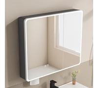 SXSaelciun Armoire éclairée par LED, contrôle Tactile Intelligent, Bande Lumineuse à 360 °, Conception rectangulaire Haute luminosité, idéale pour la vanité et Le Rangement des méd