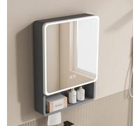 SXSaelciun Armoire Lumineuse avec Commande Tactile Intelligente, Bande Lumineuse LED 360°, Design rectangulaire, éclairage Haute luminosité pour Le Stockage des médicaments et l'ut