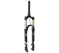 SXSaelciun Fourche à Suspension pneumatique 26/27,5/29 Pouces, débattement de 140 mm, Alliage d'aluminium, Direction Droite Conique, VTT, Avant avec réglage du Rebond, QR 9 mm